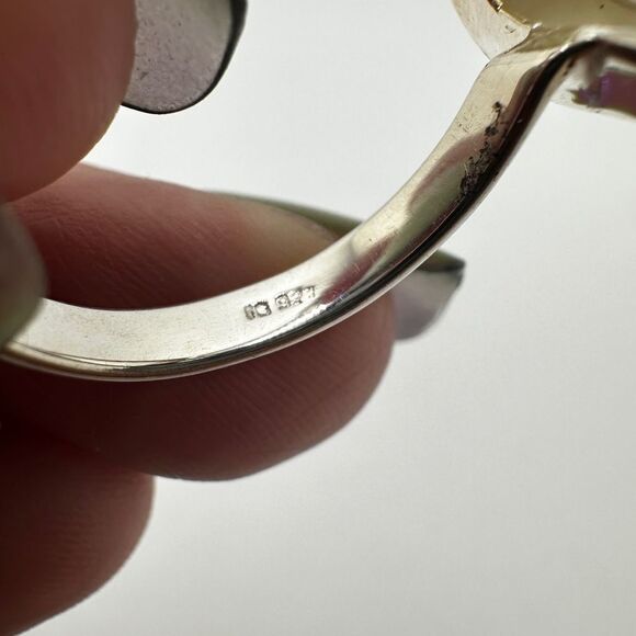 NWT 15x13mm faceted quartz ring in solid sterling silver! - Picture 5 of 10